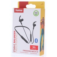 Hama Bluetooth štupľové slúchadlá Freedom Neck III, čierne