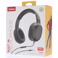 Hama slúchadlá s mikrofónom Fun II, uzavreté, čierne