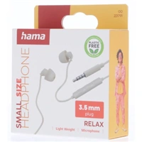 Hama slúchadlá s mikrofónom Relax, mini štuple, béžové