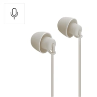 Hama USB-C slúchadlá s mikrofónom Calm, mini štuple, béžové