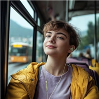 Hama USB-C slúchadlá s mikrofónom Curly, štuple, zelená