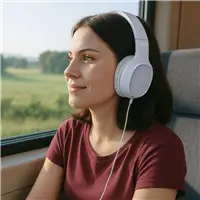 Hama USB-C slúchadlá s mikrofónom Fun C, uzavreté, biele