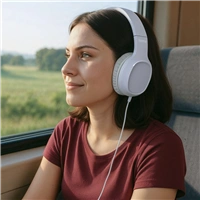 Hama USB-C slúchadlá s mikrofónom Fun C, uzavreté, biele