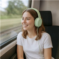 Hama USB-C slúchadlá s mikrofónom Fun C, uzavreté, zelené