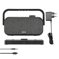 Hama bezdrôtový prenosný TV reproduktor, nabíjacia základňa s 2,4 GHz vysielačom, Bluetooth