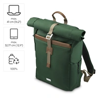 Hama Silvan, ruksak na notebook do 16,2" (41 cm), recyklovaný polyester, zelený