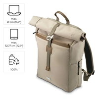 Hama Silvan, ruksak na notebook do 16,2" (41 cm), recyklovaný polyester, béžový