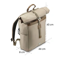 Hama Silvan, ruksak na notebook do 16,2" (41 cm), recyklovaný polyester, béžový