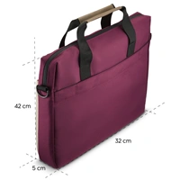 Hama Silvan, taška na notebook, pre 40-41 cm (15,6-16,2"), recyklovaný polyester, béžová/bordová