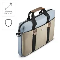 Hama Silvan, taška na notebook, pre 40-41 cm (15,6-16,2"), recyklovaný polyester, béžová/bledomodrá