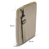 Hama To Go, obal na notebook/tablet, uhlopriečka do 31 cm (12,1"), popruh na rameno, béžový/zelený