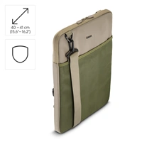 Hama To Go, obal na notebook, pre uhlopriečku 40-41 cm (15,6-16,2"), popruh na rameno, béžový/zelený