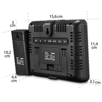 Hama Usedom, meteostanica, bezdrôtový senzor, farebný VA displej, sieťový zdroj, batérie