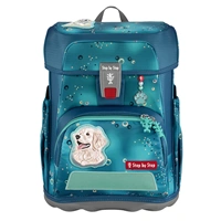 Školská aktovka CLOUD pre prváčikov - 5-dielny set, Step by Step Dog Basty, certifikát AG 