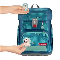 Školská aktovka CLOUD pre prváčikov - 5-dielny set, Step by Step Dog Basty, certifikát AG 