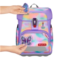 Školská aktovka Step by Step CLOUD FLASH, Butterfly Luna - 5-dielny set, AGR certifikát