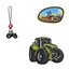 Doplnkový set obrázkov MAGIC MAGS Green Tractor Jimmy k aktovkám GRADE, SPACE, CLOUD, 2v1 a KID