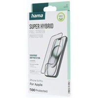 Hama Super Hybrid, ochranné sklo na displej pre Apple iPhone 16 Pro, licencia D3O®
