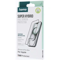 Hama Super Hybrid, ochranné sklo na displej pre Apple iPhone 16 Pro Max, licencia D3O®