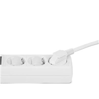 Hama predlžovací prívod s vypínačom, 3x zásuvka schuko, 1,4 m, biely