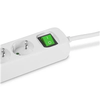 Hama predlžovací prívod s vypínačom, 6x zásuvka schuko, 1,4 m, biely