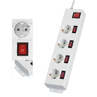 Hama predlžovací prívod XL, 4 zásuvky schuko, 5 vypínačov, 1,4 m, biela
