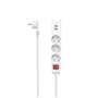 Hama predlžovací prívod, 3x zásuvka schuko, USB-C PD/USB-A QC 18 W, 1,4 m