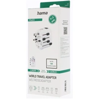 Hama cestovný zásuvkový adaptér World Travel Pro, 3-pól.