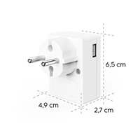 Hama nočné/orientačné LED svetlo, do zásuvky, 1x USB-A, 1x USB-C, súmrakový senzor