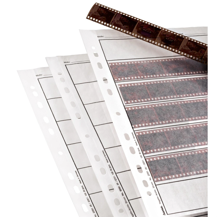 Hama obal na negatívy, 7 pásov á 6 obrázkov (24x36 mm), pergamen matný, 100 ks (rozbalený)