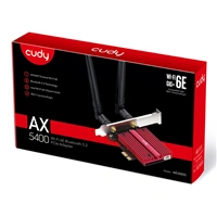 Cudy AX5400 Wi-Fi 6E PCI-Express sieťová karta, Tri-Band, ext. anténa (WE3000S)