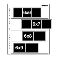 Hama obal na negatívy, 4 pásy po 3 zábery (6x7 cm)/po 2 zábery (6x9 cm), pergamen matný, 100 ks