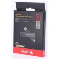 Sandisk Extreme pro Dual Drive 512 GB, Metal Dual Drive,1000/900 MB/s, USB TypeC + T