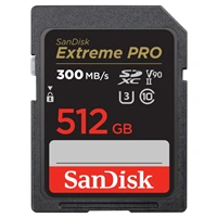 SanDisk Extreme PRO, 512 GB SD UHS-II (V90)