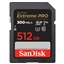 SanDisk Extreme PRO, 512 GB SD UHS-II (V90)
