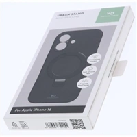 White Diamonds Mag Urban Stand Case, kryt pre Apple iPhone 16, MagSafe kompatibilný, čierny