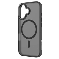 White Diamonds Hybrid Case, kryt pre Apple iPhone 16 magnetický, matný, polopriehľadný čierny