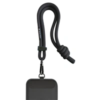 Black Rock Universal Wrist Band Lanyard, šnúrka/ pútko na mobil, s karabínkou, 25 cm, čierna