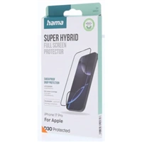 Hama Super Hybrid, nerozbitné ochranné sklo na displej pre Apple iPhone 17 Pro, licencia D3O®