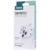 Hama Cam Protect, ochranné sklo fotoaparátu pre Apple iPhone 17 Pro Max, priehľadné