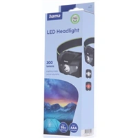 Hama HL200, LED čelovka, svietivosť 200 lm, dosvit 55 m, IP44, batérie