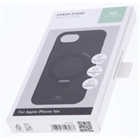 White Diamonds Mag Urban Stand Case, kryt pre Apple iPhone 16e, MagSafe kompatibilný, čierny