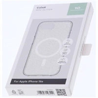 White Diamonds Mag Glitter, kryt pre Apple iPhone 16e, magnetický, priehľadný s trblietkami