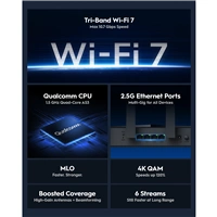 Cudy BE11000 Wi-Fi 7 Tri-Band Mesh 2.5G router (WR11000)