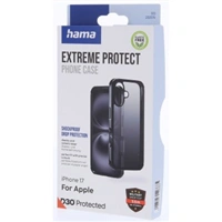 Hama Extreme Protect, kryt pre Apple iPhone 17, materiál D3O®, priehľadný čierny