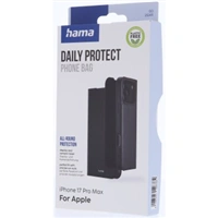 Hama Daily Protect, puzdro-knižka pre Apple iPhone 17 Pro Max, funkcia stojanu, čierne