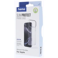 Hama Slim Protect, kryt pre Apple iPhone 17 Pro Max, ultra tenký, 20% recykl. materiálov, priehľadný