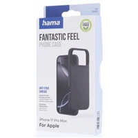 Hama Fantastic Feel, kryt pre Apple iPhone 17 Pro Max, hebký povrch, čierny