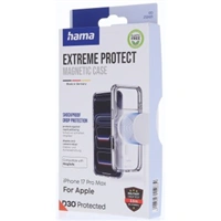 Hama Extreme Protect, kryt pre Apple iPhone 17 Pro Max, magnetický, D3O®, nezažltne, priehľadný
