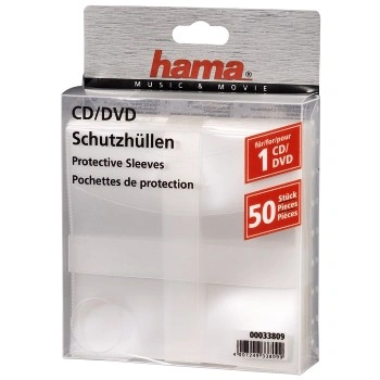 Hama CD/DVD Protective Sleeves 50, transparent